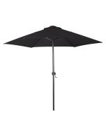 Basic aurinkovarjo musta suora 250 cm