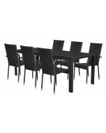 Moonlight pöytä 90x205cm + 6kpl tuolit