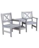 Malmö loveseat puutarhaistuin kahdelle harmaa