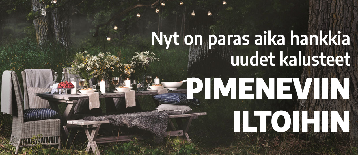 Puutarhakalusteet pimeneviin iltoihin terasseille ja parvekkeille Puutarhakalusteet pimeneviin iltoihin terasseille ja parvekkeille